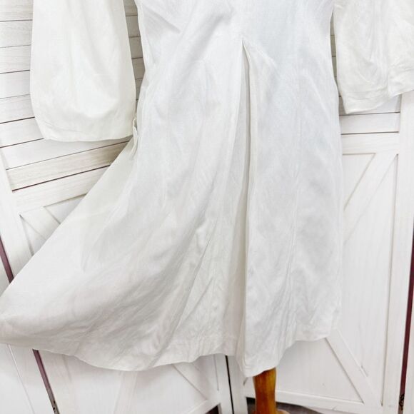 Cabi Artist Style Tunic Long Line Jacket Ivory Medium Pleated Button Front - Picture 9 of 16